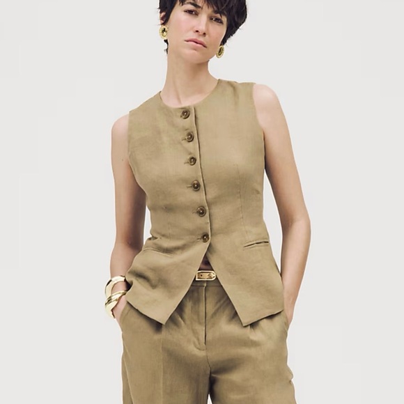 *Brand new* Cutaway vest top in linen - Picture 3 of 3